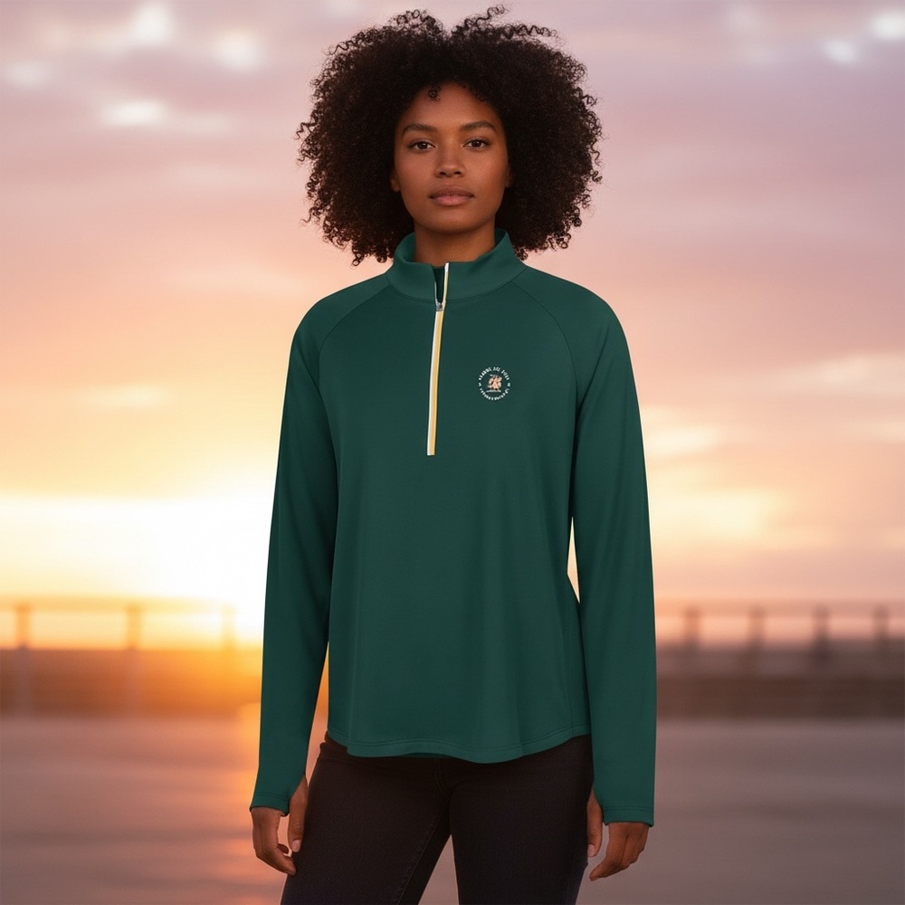 Walter Hagen Forest Green Long Sleeve Golf Shirt
